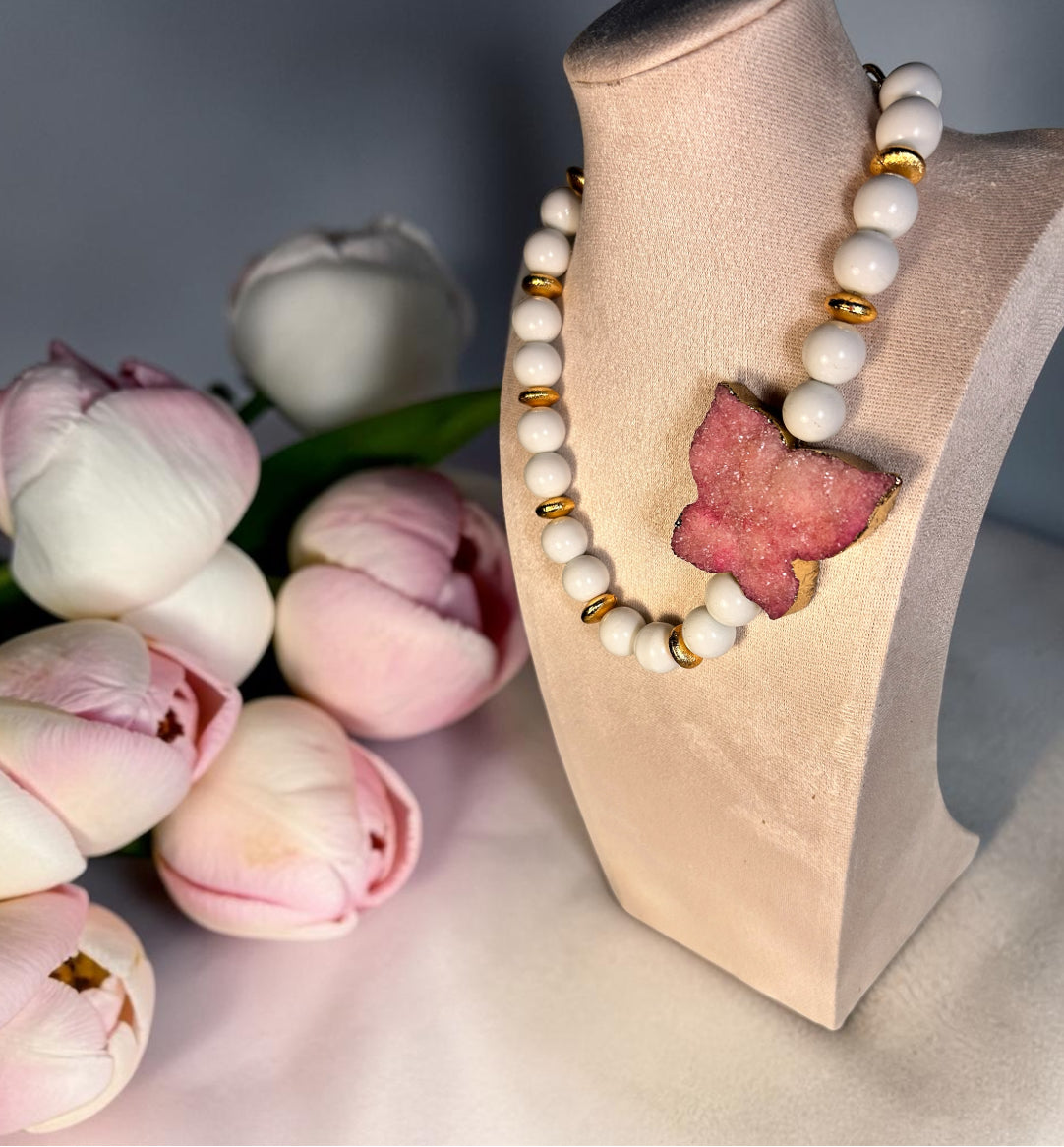 Volcanic Pearl Collection- Blush Butterfly