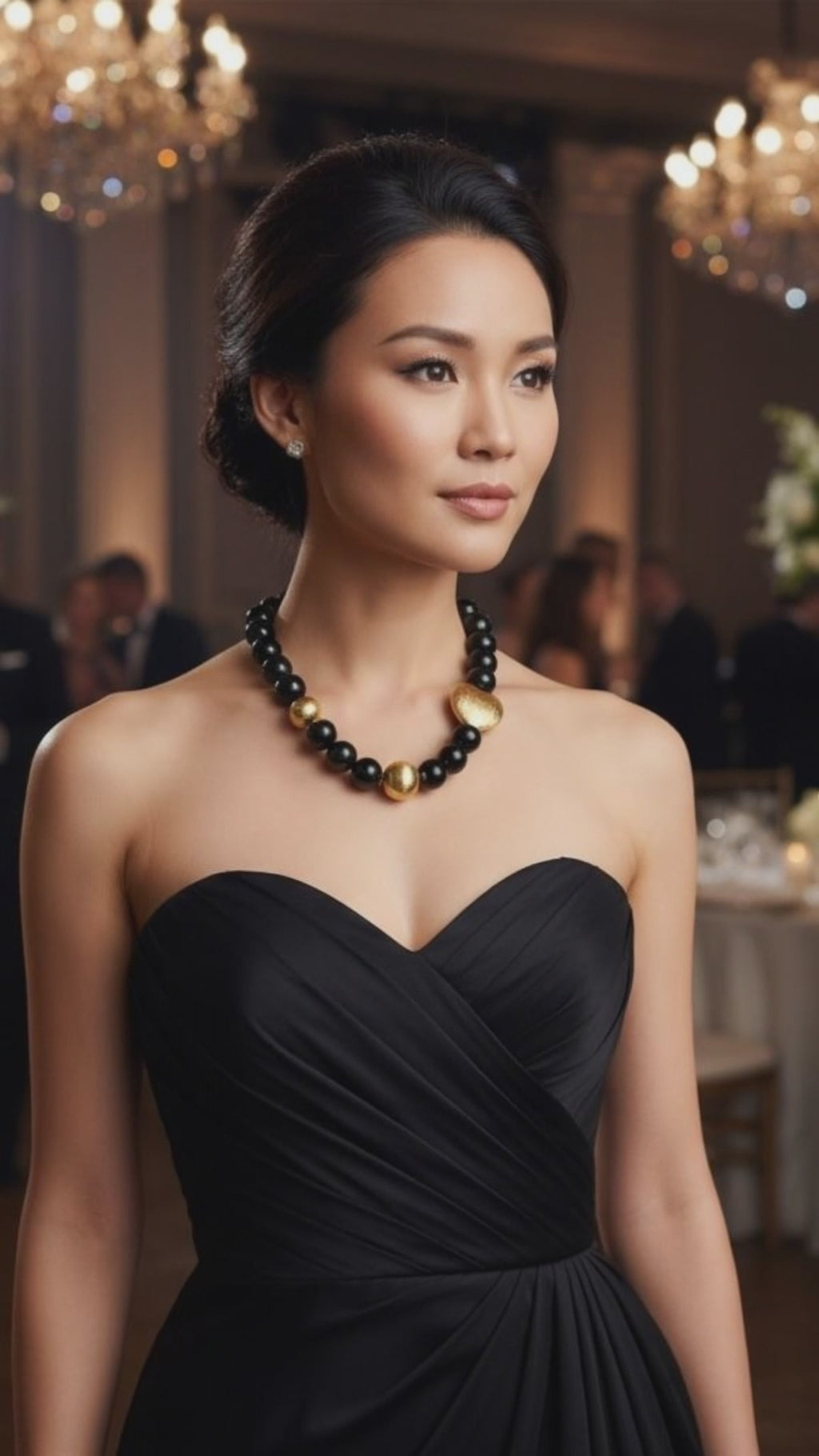 Volcanic Pearl Collection-Gold Heart