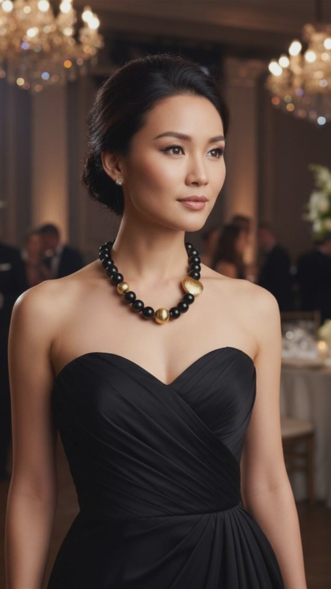 Volcanic Pearl Collection-Gold Heart